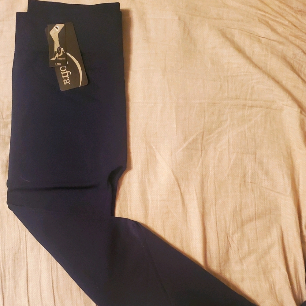 Sofra fleece-lined leggings in navy